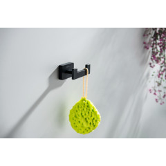 AQ4302MB ЛИБРА крючок двойной, матовый черный