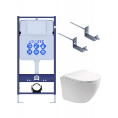 SET AQUATEK ЕВРОПА T-17-KKI2 (рама AQUATEK Standard INS-0000017+крепеж KKI-0000002+унитаз ЕВРОПА AQ1900T-00 с тонким сиденьем soft-close)