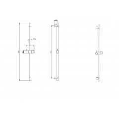 AQ2000MB ВЕГА душевая штанга, матовый черный