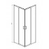 AQ ARI KV 10020GM Душевой уголок квадратный, двери раздвижные 1000x1000x2000 профиль оружейная сталь, стекло прозрачное
