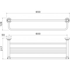 AQ4515CR КЛАССИК полка для полотенец