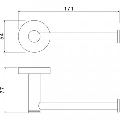 AQ4108BGM ЕВРОПА бумагодержатель, оружейная сталь (шлиф. черный хром)