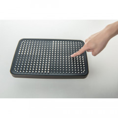 AQ3040BGM ПОЛАРИС душевая система (смеситель для ванны) 295х195 мм, оружейная сталь (шлиф. черный хром)