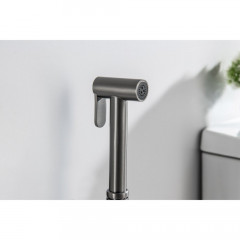 AQ2057BGM гигиенический ручной душ, оружейная сталь (шлиф. черный хром)