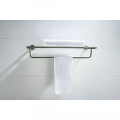 AQ4115BGM ЕВРОПА полка для полотенец, оружейная сталь (шлиф. черный хром)