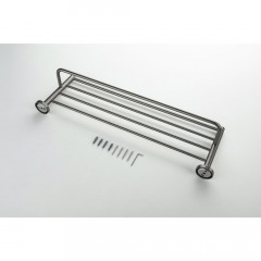 AQ4115BGM ЕВРОПА полка для полотенец, оружейная сталь (шлиф. черный хром)