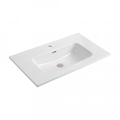 AQ77080-MW Комплект мебели:Тумба 80 см ВЕГА с раковиной AQ0480-00, 2 ящика,цвет белый мат