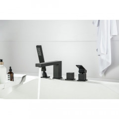 AQ1648MB ЛИБРА смеситель на борт ванны на 4 отв., матовый черный