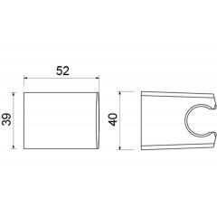 AQ2403MB держатель ручного душа, матовый черный