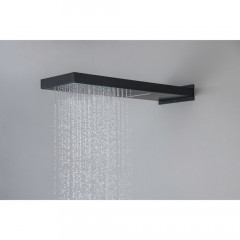 AQ2085MB настенный верхний душ 2 jet 550*170*30 мм, матовый черный