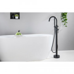 AQ1345MB ЕВРОПА смеситель для ванны напольный, матовый черный