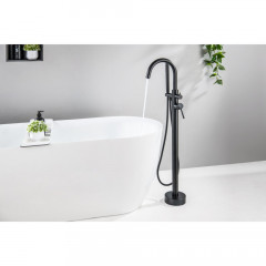 AQ1345MB ЕВРОПА смеситель для ванны напольный, матовый черный