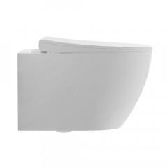 AQ1582T-00 СИРИУС Унитаз подвесной TORNADO безободковый 520*360*350, тонкое сиденье с механизмом плавного закрывания, крепеж