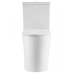 AQ1273H-00 Унитаз напольный с бачком 700*375*890мм, горизонтальный выпуск, тонкое сиденье с механизмом плавного закрывания, крепеж