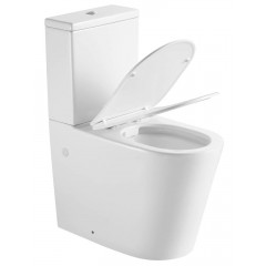 AQ1273H-00 Унитаз напольный с бачком 700*375*890мм, горизонтальный выпуск, тонкое сиденье с механизмом плавного закрывания, крепеж