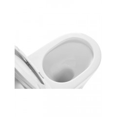 AQ1273H-00 Унитаз напольный с бачком 700*375*890мм, горизонтальный выпуск, тонкое сиденье с механизмом плавного закрывания, крепеж