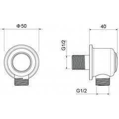 AQ2461PG КЛАССИК шланговое подсоединение, полир. золото