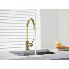 AQ1382BG ЕВРОПА смеситель для кухни, шлиф. золото