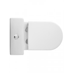 AQ2785T-00 ЛЕОН Унитаз напольный с бачком 595*370*815, горизонтальный выпуск, тонкое сиденье с механизмом плавного опускания, крепеж, TORNADO