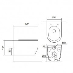 SET AQUATEK ЕВРОПА cmp013 (рама AQUATEK Standard INS-0000012, клавиша KDI-0000013, крепеж KKI-0000002+унитаз ЕВРОПА AQ1106-00 с тонким сиденьем sc)
