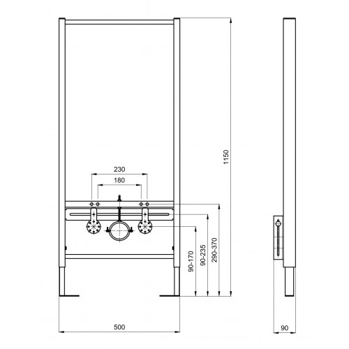 INSB-0000001 Aquatek Standart Монтажная рама для подвесного биде 1150*500*90