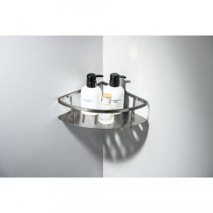 AQ4926BGM угловая полка, оружейная сталь (шлиф. черный хром)