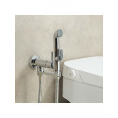 AQ1819CR НИКА комплект для гигиенического душа встроенный (смеситель + гигиеническая лейка + шланг)