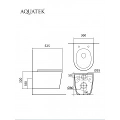 SET AQUATEK ВЕГА/17 (рама AQUATEK INS-0000017 (без клавиши и крепежа) +унитаз ВЕГА AQ1905-00+тонкое сиденье с механизмом sc)