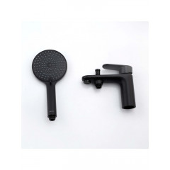 AQ1844MB НИКА смеситель врезной на борт ванны на 1 отв., матовый черный