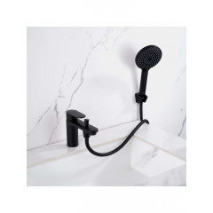 AQ1844MB НИКА смеситель врезной на борт ванны на 1 отв., матовый черный