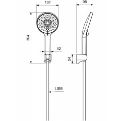 AQ2035BGM ЛУГАНО душевой набор 3jet, оружейная сталь