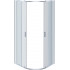 AQ ARI RO 09020BL Душевой уголок 1/4 круга, двери раздвижные 900x900x2000, профиль черный, стекло прозрачное