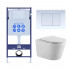 Set AQUATEK ВЕГА (рама AQUATEK Standard INS-0000012 с звукоиз.прокладкой+крепеж KKI-0000002+кнопкаKDI-0000009+унитаз ВЕГА AQ1905-00 с крышкой-сиденьем
