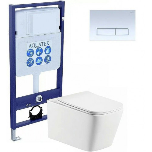 SET AQUATEK ЛИБРА N KDI21(рама AQUATEK Standard INS-0000012 с клавишей KDI-0000021 и крепежом KKI-0000002+унитаз ЛИБРА AQ0530N-00 с тонким сиденьем sc