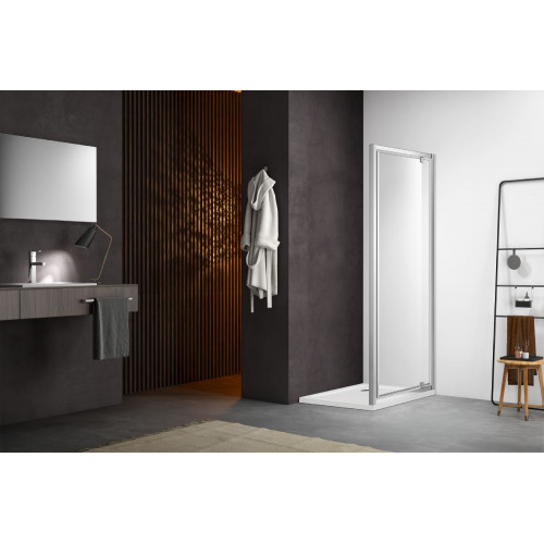 AQ ARI PI 10020CH Душевая дверь, распашная 1000x2000 профиль хром, стекло прозрачное