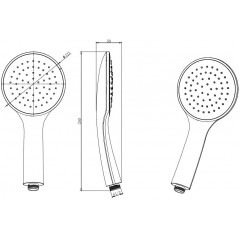 AQ2001CR ВЕГА ручной душ 1jet