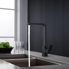 AQ1680MB ЛИБРА смеситель для кухни, матовый черный
