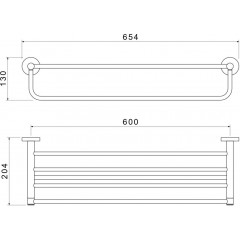 AQ4115CR ЕВРОПА полка для полотенец