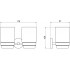 AQ4617MB БЕТТА стакан с держателем двойной, матовый черный