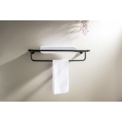 AQ4515MB КЛАССИК полка для полотенец, матовый черный