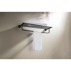 AQ4515MB КЛАССИК полка для полотенец, матовый черный