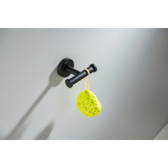 AQ4202MB ОБЕРОН крючок двойной, матовый черный