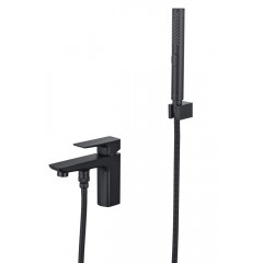 AQ1044MB ВЕГА смеситель врезной на борт ванны на 1 отв., матовый черный