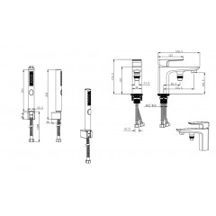 AQ1044MB ВЕГА смеситель врезной на борт ванны на 1 отв., матовый черный