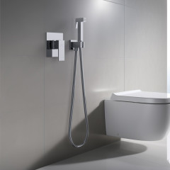 AQ1619CR ЛИБРА набор с гигиеническим душем (смеситель + гигиеническая лейка + шланг + шланговое подсоединение с держателем)