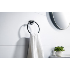 AQ4112MB ЕВРОПА полотенцедержатель кольцо, матовый черный
