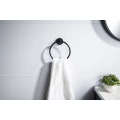 AQ4112MB ЕВРОПА полотенцедержатель кольцо, матовый черный