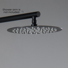 AQ2073MB круглый верхний душ 250*2 мм, матовый черный