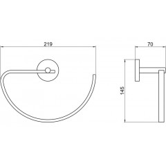 AQ4621CR БЕТТА полотенцедержатель овальный