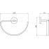 AQ4621CR БЕТТА полотенцедержатель овальный